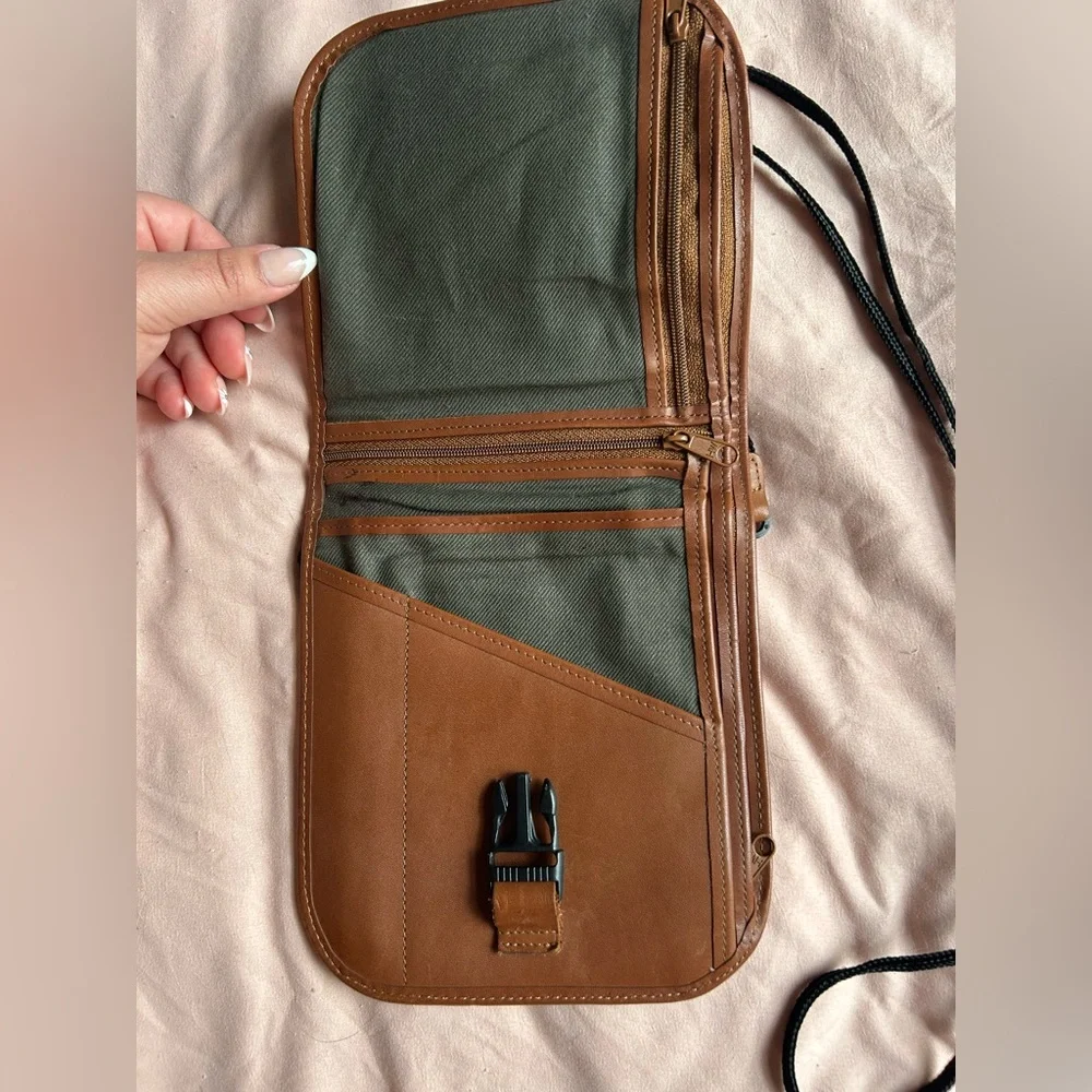 L.L. Bean Brown Full Grain Leather Crossbody Bag